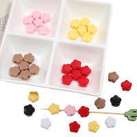 Acerca De 20 Piezas De Abalorios De Acrílico Colores Sólidos Pequeños Con Flores Hechos a Mano Para DIY Joyería De Pareja Accesorios Material De Abalorios - details 4