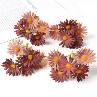5/10/20Pcs Flores Artificiales De Margarita Decoración Para Hogar Y Bodas Accesorios Para Guirnaldas DIY De Tela Silken - details 10