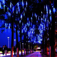 Luces De Hidrau Meteorito LED Para Decoración De Año Nuevo Y Navidad 30/50cm 10 Tubos Lámparas De Calle Para Árbol Y Exterior - details 4