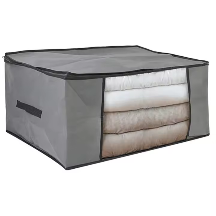 Pack de 6 Bolsas de Almacenaje Multiusos con Cremallera – Organizadores de Ropa, Edredones y Mantas – Diferentes Medidas 45x30x20 cm, 45x45x20 cm, 60x45x30 cm y 100x50x15 cm– Cajas Plegables para Armario, Mudanza y Cambio de Temporada - 1