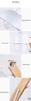 Lámpara De Pared Robótica Estilo Nórdico Con Brazo Ajustable Material Hierro Y Madera Soporte De Madera Para Luz De Escritorio LED E27 Decoración De Hotel - details 6