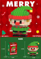 Mini Bloques De Construcción Santa Claus Modelo De Navidad Bloques Micro Decoración De Pudín De Nieve Regalo Para Niños Juguete De Puzzle De Artesanía - details 1