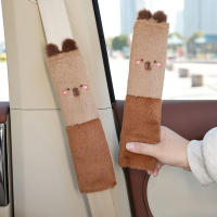 Cubre Volante De Coche De Peluche Capybara Accesorios De Cinturón De Asiento Soporte Colgante Para Auto Decoración Vehicular - details 1