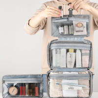 Bolsa De Maquillaje Grande Portátil Impermeable Con Cuatro Plegables Separación Seco Y Húmedo Para Almacenamiento De Utensilios De Belleza - details 0