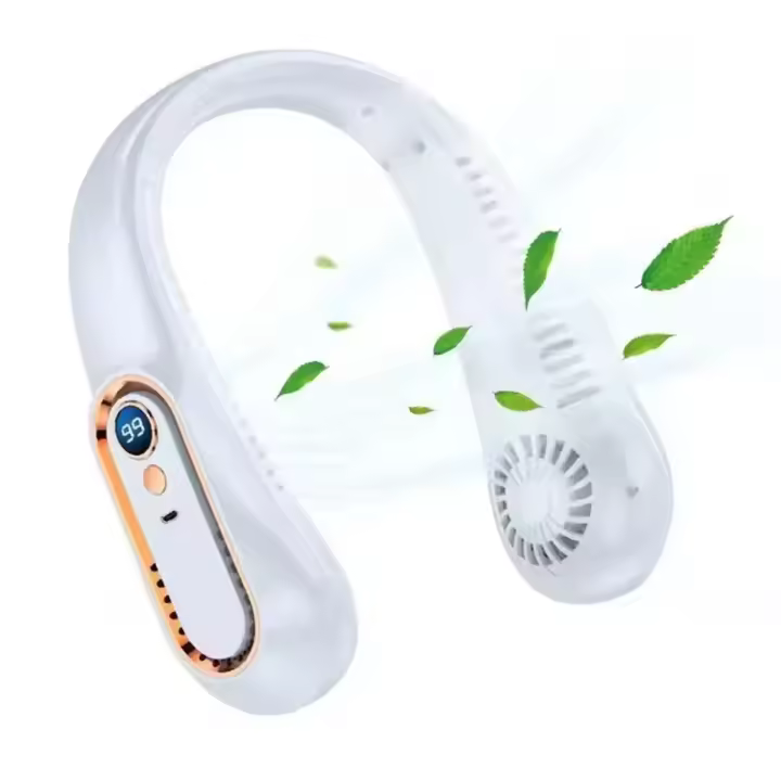 Ventilador de Cuello Almalux® con Pantalla Digital Inteligente – Portátil, Recargable USB, 5 Velocidades y 78 Salidas de Aire - 1