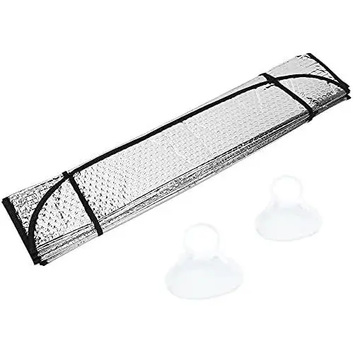 C.A - Parasol Coche Delantero Plegable, Universal con 2 Ventosas y 2 Cintas - Protección Solar para su Vehículo - 1