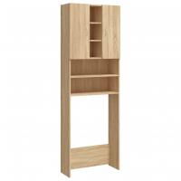 vidaXL Armario de lavadora color roble Sonoma 64x25,5x190 cm - details 1
