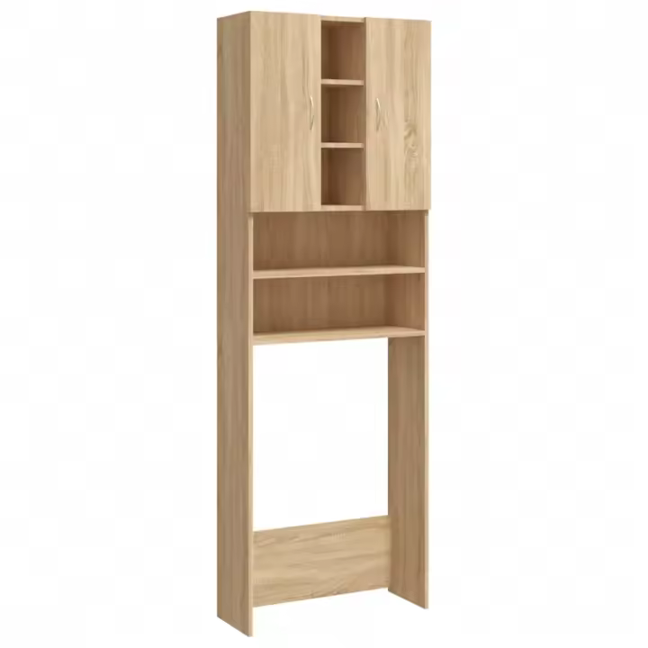 vidaXL Armario de lavadora color roble Sonoma 64x25,5x190 cm - 1