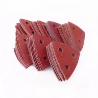 100pcs De Papel De Herramienta Triangular De 80 Mm Con 3 Agujeros Discos De Mezcla Ajustable Para Herramienta Oscilante Y Paja De Arena 60-400 Grit - details 1
