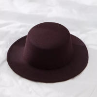 Clásico Sombrero De Paja Sólida Para Hombres Y Mujeres Mezcla De Lana Artificial Sombrero De Paseo Ancho Estilo Jazz Derby Plano Para Iglesia Casual Unisex - details 11