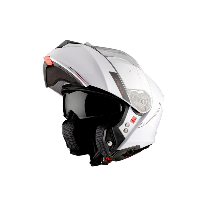 Casco Modular MT Helmets Genesis SV Solid A0 Blanco Brillo