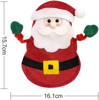 Paquete de 6 bolsas para cena navideña, muñeco de nieve y alce de Papá Noel, decoración de mesa (utensilios no incluidos) - details 2
