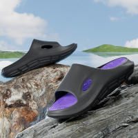Zapatillas bicolor para hombre en verano para baño en casa with suave bottom, antideslizantes y resistentes a las Peces, sandalias de Suela Gruesa silencilas y resistentes al desgaste. - details 0