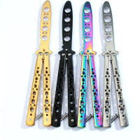 Cuchillo De Entrenamiento Mariposa Plegable Portátil Herramienta De Entrenamiento De Comb De Mariposa Sin Hoja Cuchillo De Bolsillo Con Mango De Acero Inoxidable - details 0