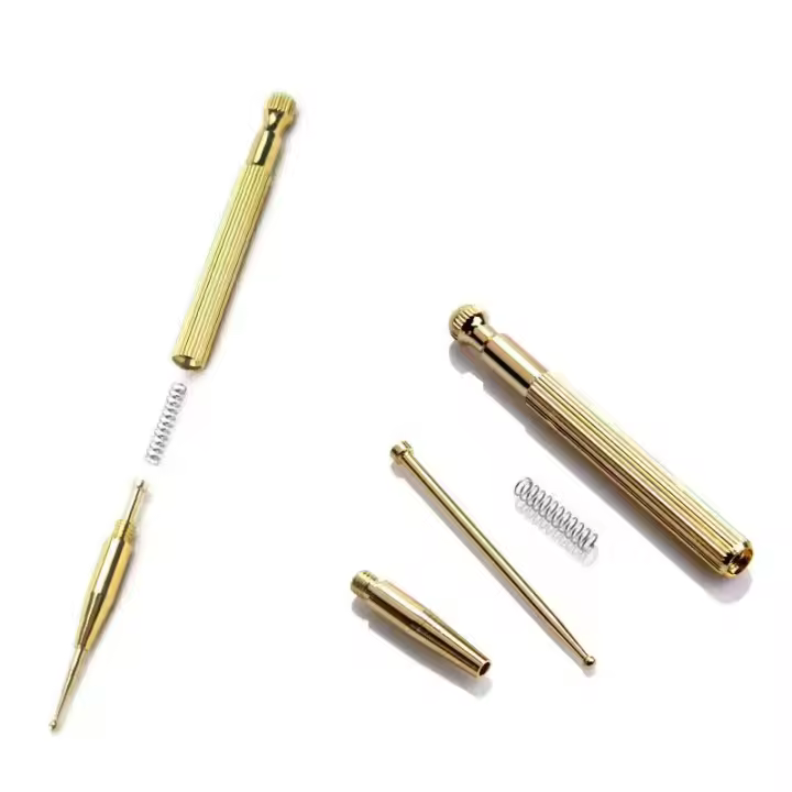 Pluma De Acupresión De Cobre Puro Masajeador De Puntos De Acupuntura Para Los Oídos Y El Cuerpo Mejora La Visión Relaxa El Cuerpo - 1