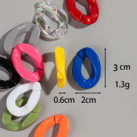 30pcs Cuentas De Acrílico Geométricas Solas En Color Para Hacer Pulseras Collares Cadenas De Gafas Accesorios De Joyería DIY De 20x30mm - details 0