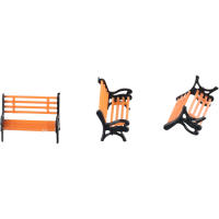 Juego De 10 Piezas De Asientos De Banqueta Para Modelos De Tren HO Escala 1:87 Set Deベンチ Para Escenarios De Ferrocarril Y Parques Decoración De Hogar Y Juguetes Para Niños Material Plástico - details 6