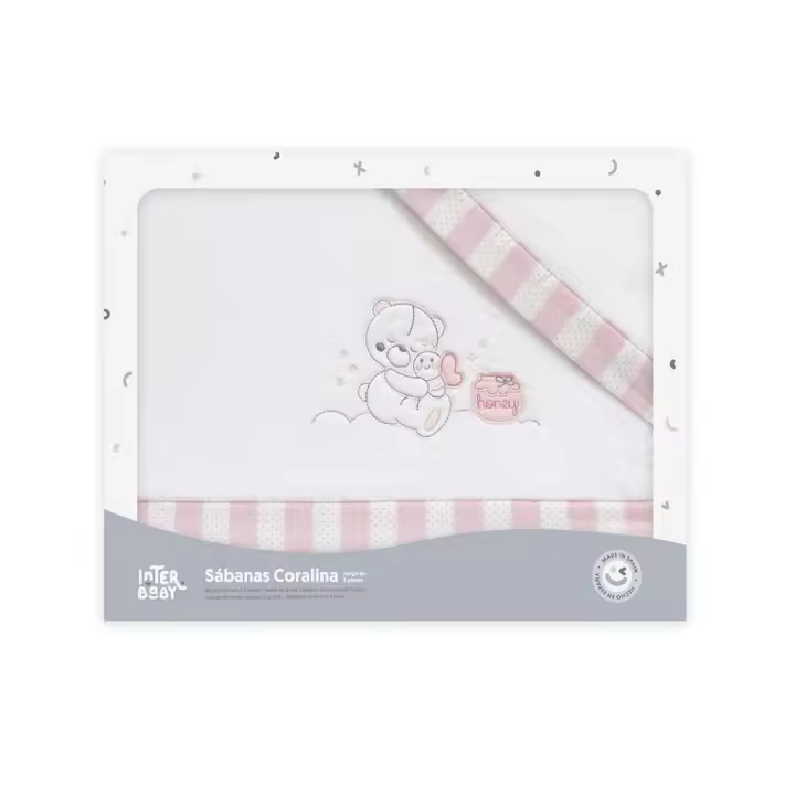 Juego De Sábana Invierno Cuna,Bebe Cuna 60 x 120 cm, Tipo Coralina Extrasuave (Bajera+encimera+Funda Almohada) - 1