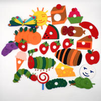 Juguete De Educación Montessori Para Niños Pequeños Caterpillar De Peluche Tablero De Historias Actividad De Preescolar Conocimiento Alimenticio Juguete De Educación Temprana - details 1