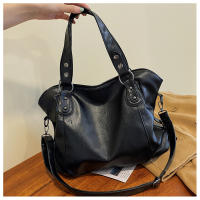 Bolso De Hombro Para Mujer En Cuero PU Gran Capacidad Bolso Cruzado Casual Retro De Color Sólido Para Viaje Y Compras - details 19