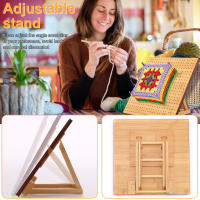 Tablero De Bloqueo De Crochet De Madera De Bambú Ajustable Reutilizable Para Grannysquare Tamaños 9.8/11.4 Pulgadas - details 3