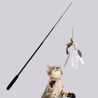 Varita Telescópica Para Gatos Extensible 1.8m Juguete De Pena Resistente Al Rasguño Para Aliviar La Aburrición De Los Gatos - details 3