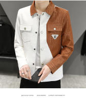 Nueva Chaqueta Casual De Moda Para Hombres Drill Colorido Ajustada Estilo Coreano Solitaria Abierta Cierre De Botones Polyester Para Otoño - details 9