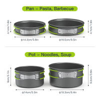 Juego De Cocina Para Camping Aluminio Portátil Utensilios De Mesa Al Aire Libre Set De Cocina BBQ Picnic Equipamiento De Hiking - details 7