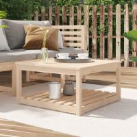 vidaXL Mesa de jardín madera maciza de pino 82,5x82,5x45 cm en color Pino natural/Pino gris/Pino marrón miel y más | estructura resistente ideal para salón dormitorio o estudio - details 0