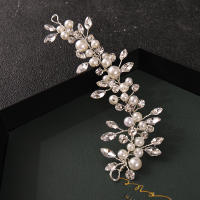 Banda De Pelo Para Novia Con Strass Perlas Y Flores Accesorios De Boda Para Mujeres Tamaño M Accesorios De Fiesta - details 0