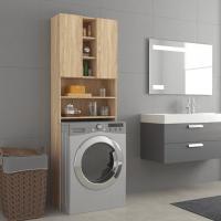 vidaXL Armario de lavadora color roble Sonoma 64x25,5x190 cm - details 0