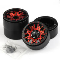 4Pcs Rueda De Aleación De Aluminio CNC 1.9 Para Coche RC Crawler 1/10 Axial SCX10 90046 AXI03007 TRX4 VS4-10 Gen8 RBX10 Rojo Y Negro - details 4