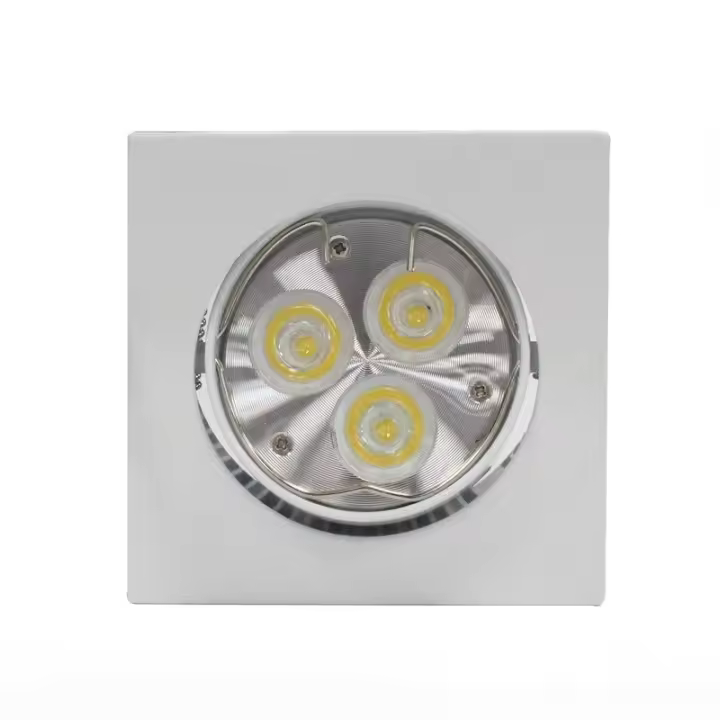 CRISTAL RECORD Foco Empotrable Cuadrado Basculante Blanco LED 6W, 3000K - Ahorro de Energía - 1