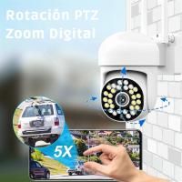 Cámara de vigilancia tipo domo, rotación PTZ, visión nocturna, luces, audio 2 vías y almacenamiento nube – Jortan Tech - details 1
