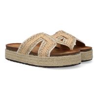 PuntoSalao Sandalias planas en yute pala trenzada para mujer color beige 3U11 - details 0
