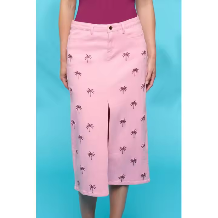 Falda denim rosa -Minueto- Malibu skirt - 1
