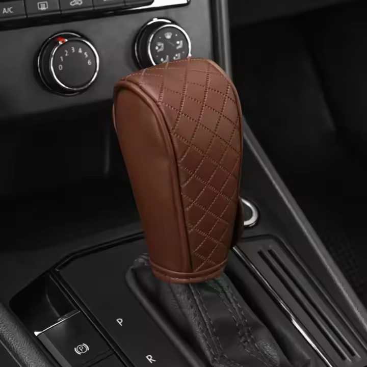 Cubierta De Manija De Cambio De Velocidades Para Coche De Alta Calidad PU Cuero Antideslizante Resistente Al Desgaste Universal Para Automóviles Decoración - 1