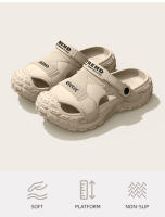 Sandalias EVA Para Hombres En Verano Con Suela Gruesa Y Suave Para Uso Al Aire Libre Zapatos De Playa Para Deportes Casuales Y Perforados - details 1