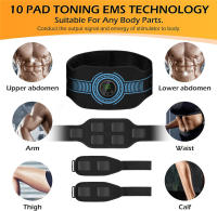 Cinturón De Estimulación Muscular EMS Para Adelgazamiento Y Modelado Corporal En Casa Y Gimnasio Para Hombres Y Mujeres Con 10 Modos Y 39 Niveles De Intensidad Azul USB Recargable Sin Necesidad De Hojas De Gel - details 5