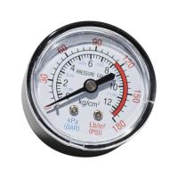 Gauge De Presión De Aire Barra Con Tapa De Hilo 1/4 BSP Escala Doble 0-180 PSI 0-12 Manómetro Para Compresor Aéreo Pneumático Hidráulico Y Flujo De Fluidos - details 1