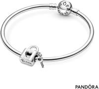 Pandora Moments Charms - Candado y llave de plata de ley，Viene con un embalaje de caja de regalo completo. - details 3