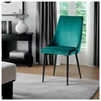 MOBELSTORE SILLA PENELOPE TERCIOPELO PATA NEGRO - 1