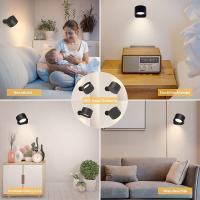 Luz de Parada de Interior, Lámpara de Parada con Katería de Carga USB, 3 Colores Y 3 NIVES de Brillo Parada de Interior 360 ° Giratorio de Control - details 0