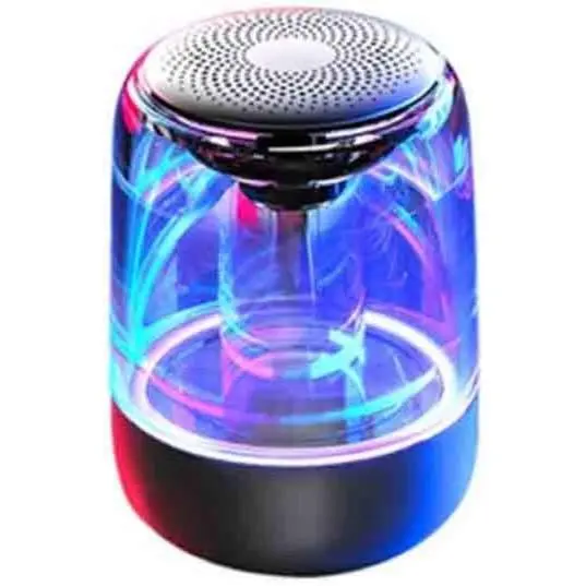 Luces Nocturnas Altavoz Bluetooth,lámpara de Noche Smart Touch, Reloj Despertador Digital, Luz de Noche Multicolor RGB Regulable, Regalos para Niños Adolescentes (Plateada Tapa) - 1
