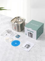 Fuente de agua de acero inoxidable para gatos, tazón de agua Ultra silencioso con Triple filtro, circulación automática, 74oz/2,2 L - details 10