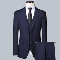 Traje De Tres Piezas Para Hombre Primavera Otoño Dos Botones Carrera Trabajo Decorativo Cuerpo S-6XL Con Chaleco Y Pantalones - details 4