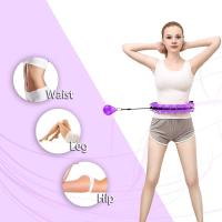BIT Aro Fitness con Cabeza de Masaje, Aro deportiva Adulto Desmontable, Fitness Ancho Ajustable, para Deportes, Gimnasio y Ejercicios. Nuevo modelo quema grasa giratorio, ROSA - details 3