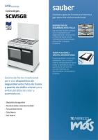 Cocina de gas SAUBER SCW5GB 5  GAS BUTANO zonas coccion con portabombonas blanca ENVÍO Y RETIRADA GRATIS - details 3