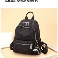 Nueva Moda Bolso De Hombro Doble Casual Para Mujer Bolsa De Escuela De Gran Capacidad Con Patrón Oscuro Material De Tela Oxford - details 17