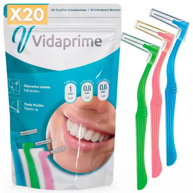Cepillos Interdentales Extrafinos Mango Antideslizante | Pack 20 Ortoprime - 1